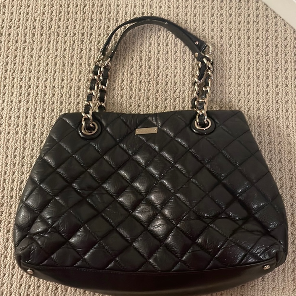 Kate Spade Black Quilted leather Bag Chain